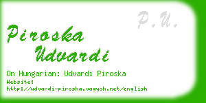 piroska udvardi business card